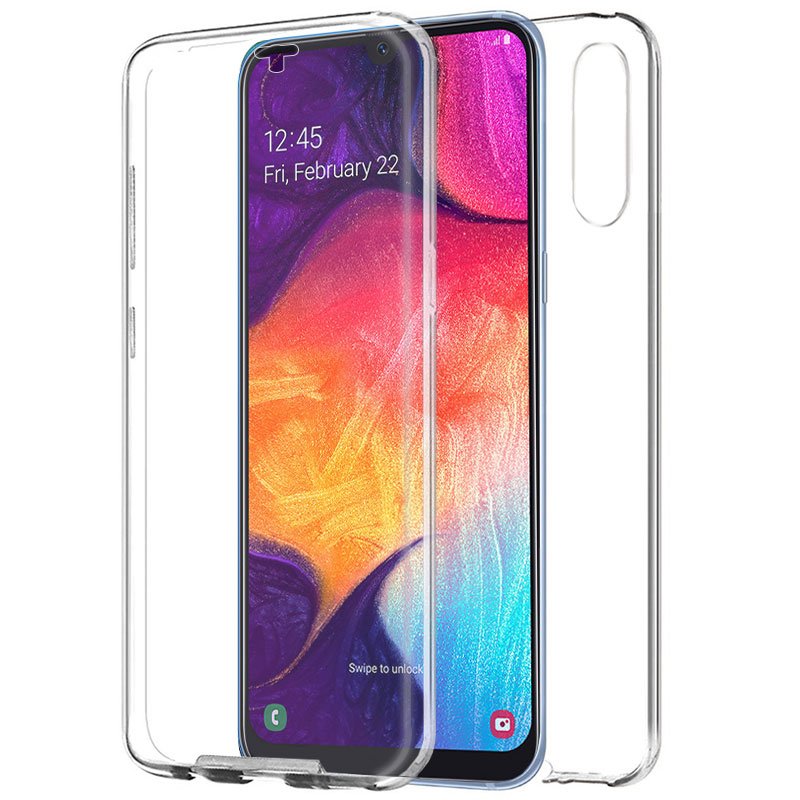 Funda COOL Silicona 3D para Samsung A505 Galaxy A50 / A30s (Transparente Frontal + Trasera)