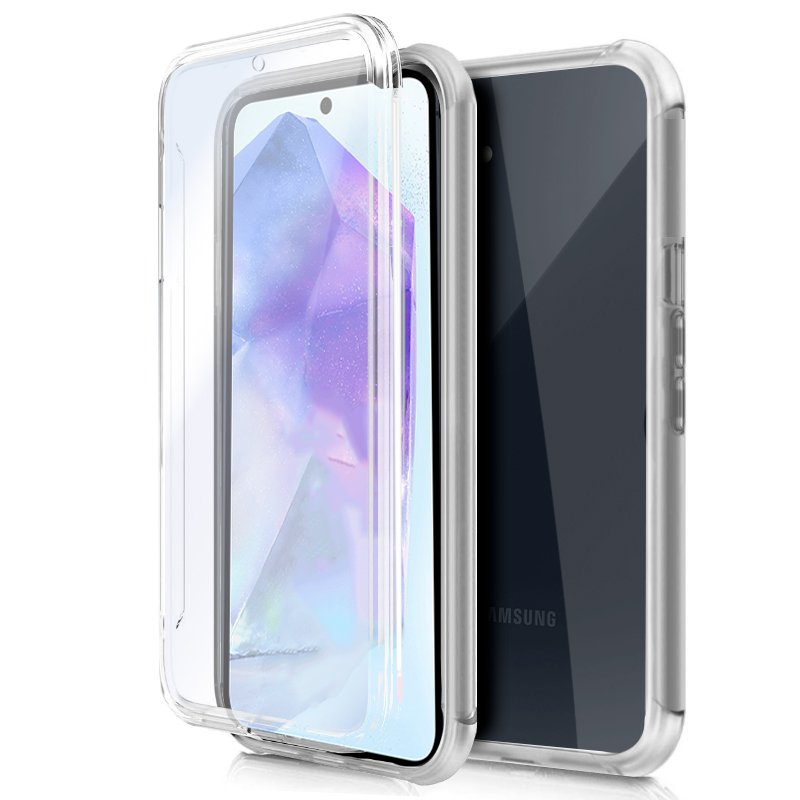 Funda COOL Silicona 3D para Samsung A556 Galaxy A55 5G (Transparente Frontal + Trasera)