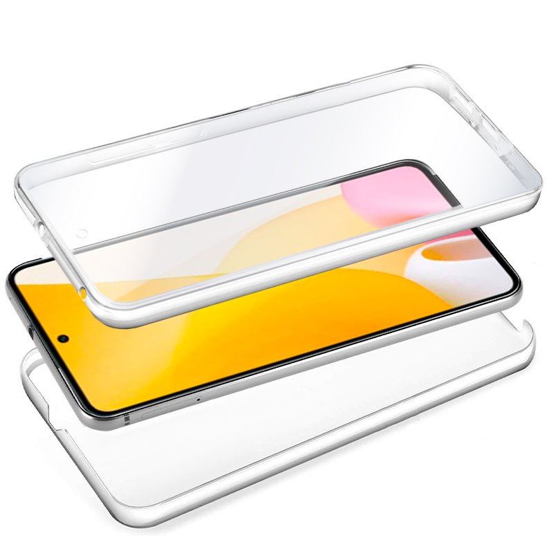 Funda COOL Silicona 3D para Xiaomi 12 Lite (Transparente Frontal + Trasera)