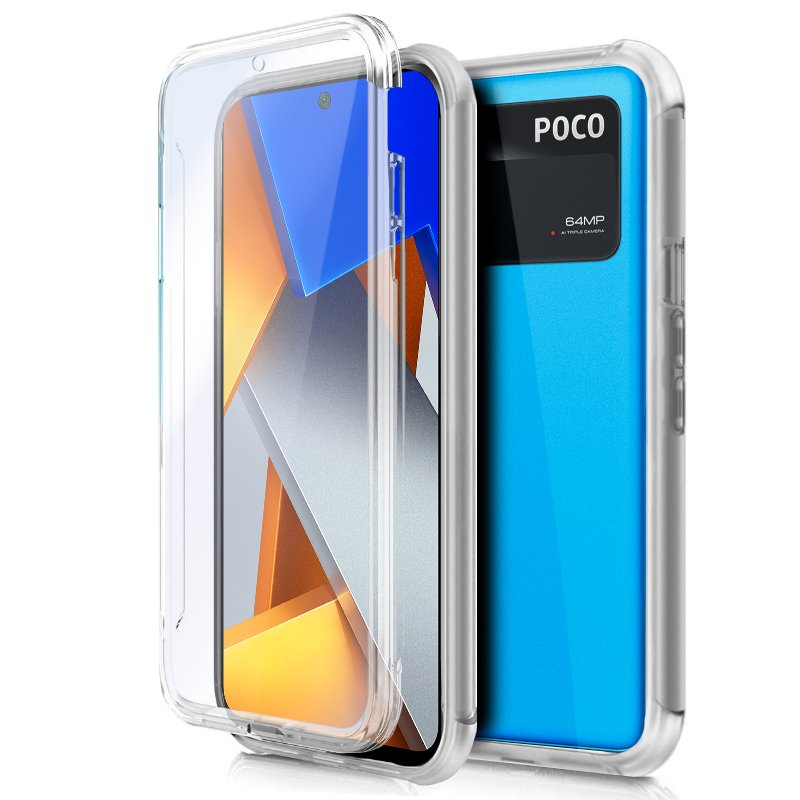 Funda COOL Silicona 3D para Xiaomi Poco M4 Pro (Transparente Frontal + Trasera)