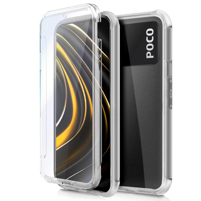 Funda COOL Silicona 3D para Xiaomi Pocophone M3 (Transparente Frontal + Trasera)