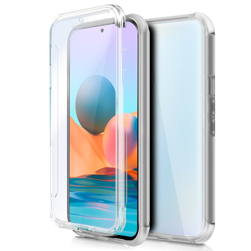 Funda COOL Silicona 3D para Xiaomi Redmi Note 10 Pro (Transparente Frontal + Trasera)