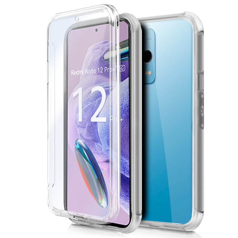 Funda COOL Silicona 3D para Xiaomi Redmi Note 12 Pro Plus 5G (Transparente Frontal + Trasera)