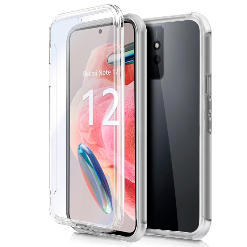 Funda COOL Silicona 3D para Xiaomi Redmi Note 12 (Transparente Frontal + Trasera)