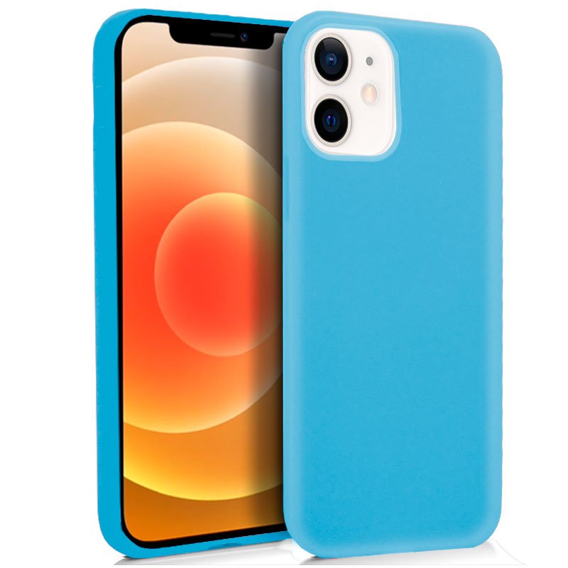 Funda COOL Silicona para iPhone 12 mini (Celeste)