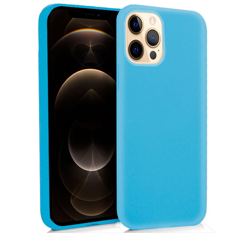 Funda COOL Silicona para iPhone 12 Pro Max (Celeste)