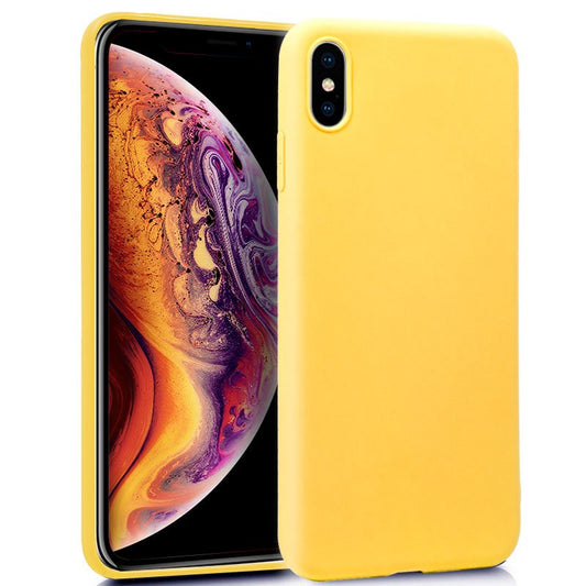 Funda COOL Silicona para iPhone XS Max (Amarillo)