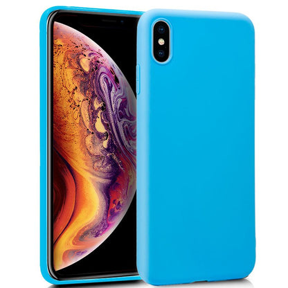 Funda COOL Silicona para iPhone XS Max (Celeste)