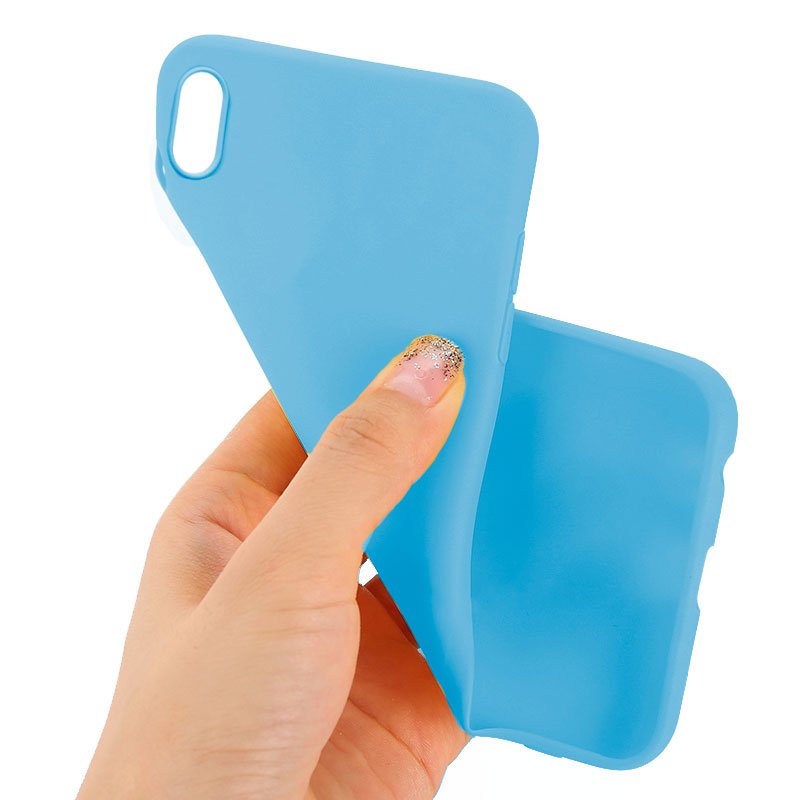 Funda COOL Silicona para iPhone XS Max (Celeste)