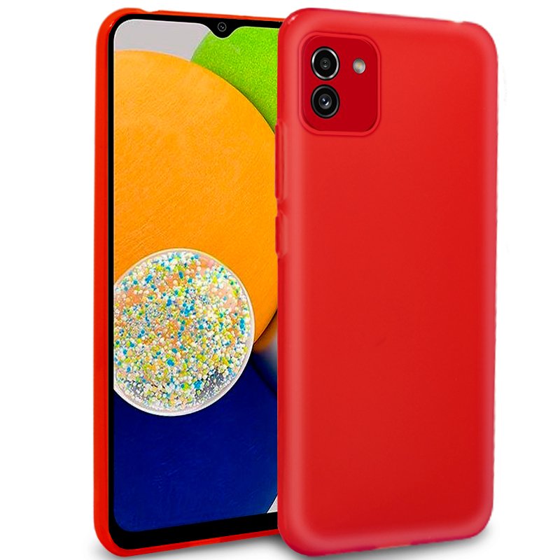 Funda COOL Silicona para Samsung A035 Galaxy A03 (Rojo)