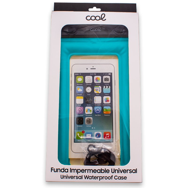 Funda Impermeable Universal Waterproof Celeste