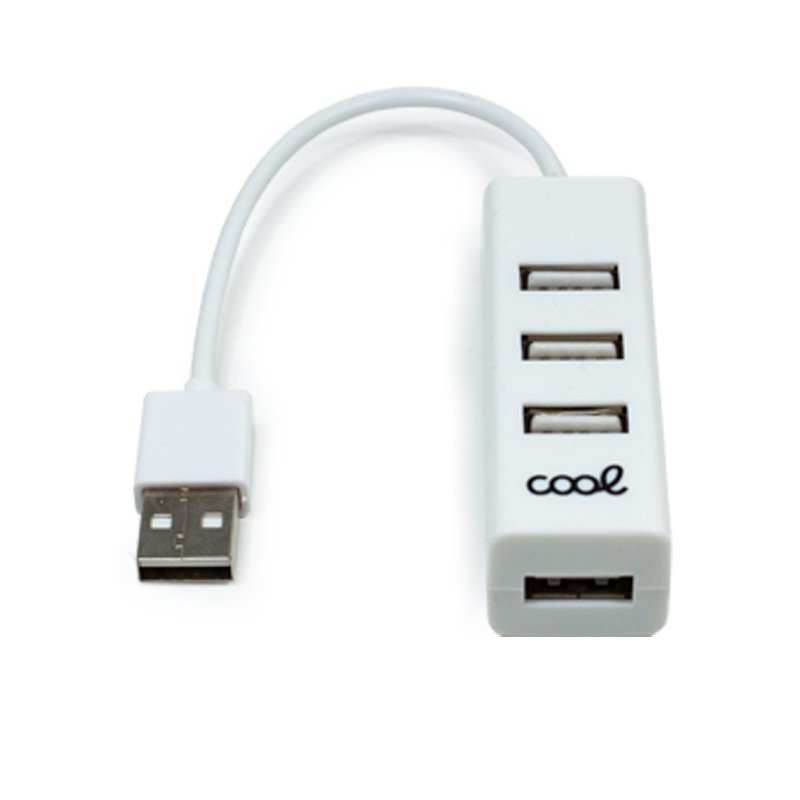 Hub USB 2.0 Universal COOL 4 Puertos USB Blanco