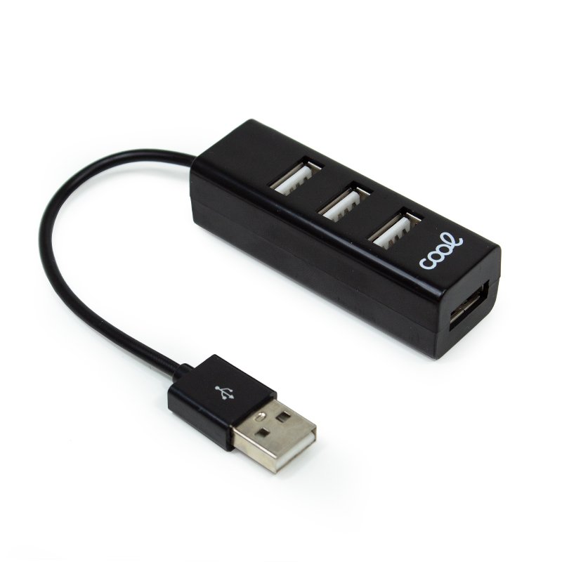 Hub USB 2.0 Universal COOL 4 Puertos USB Negro