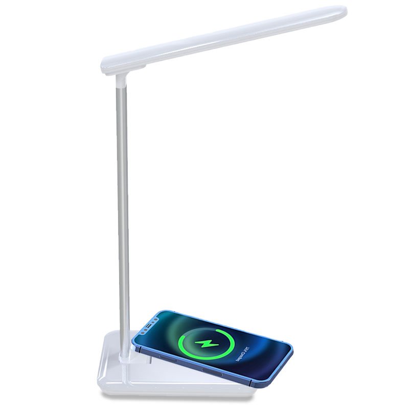 Lámpara LED con Base Carga Inalámbrica Qi COOL Fold Blanco