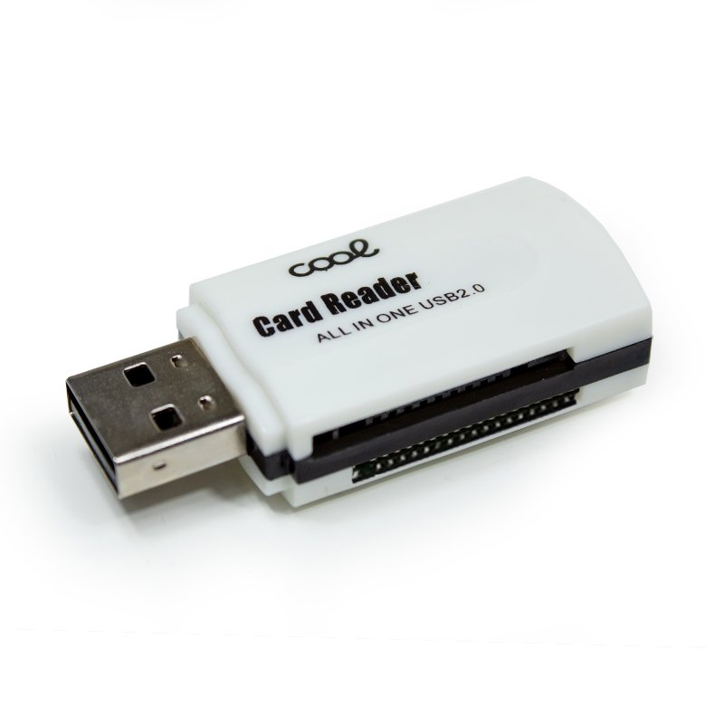 Lector USB Tarjetas Memoria Universal COOL (All in One) Blanco