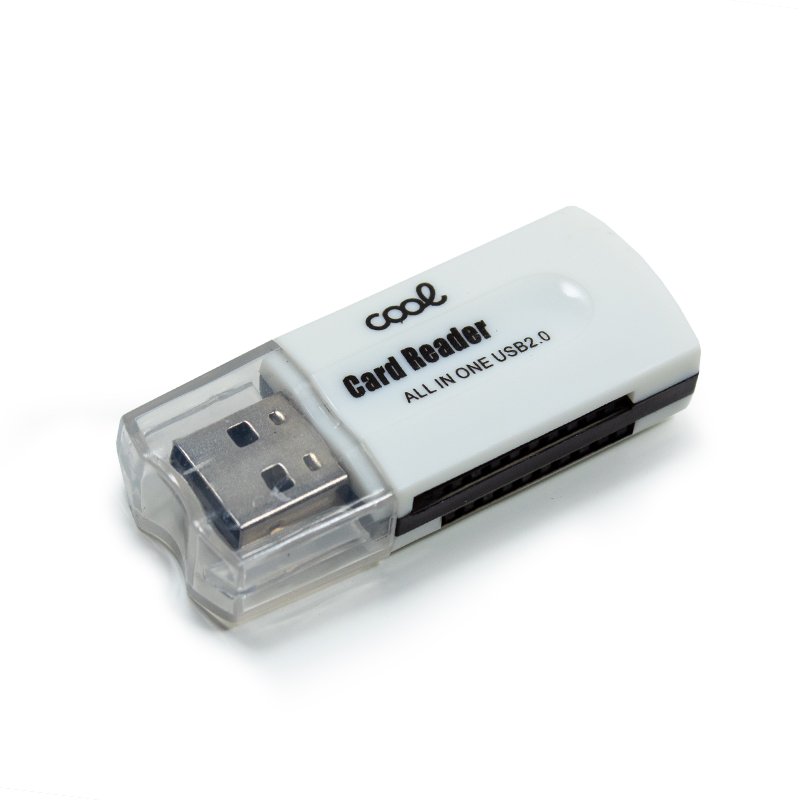 Lector USB Tarjetas Memoria Universal COOL (All in One) Blanco