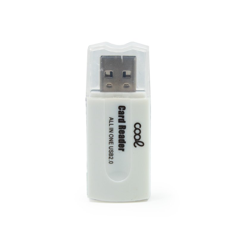 Lector USB Tarjetas Memoria Universal COOL (All in One) Blanco