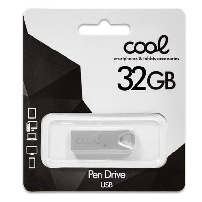 Pen Drive USB x32 GB 2.0 COOL Metal KEY Plata