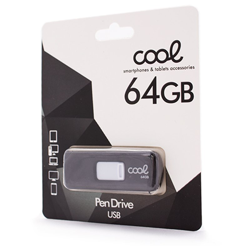 Pen Drive USB x64 GB 2.0 COOL Basic Negro