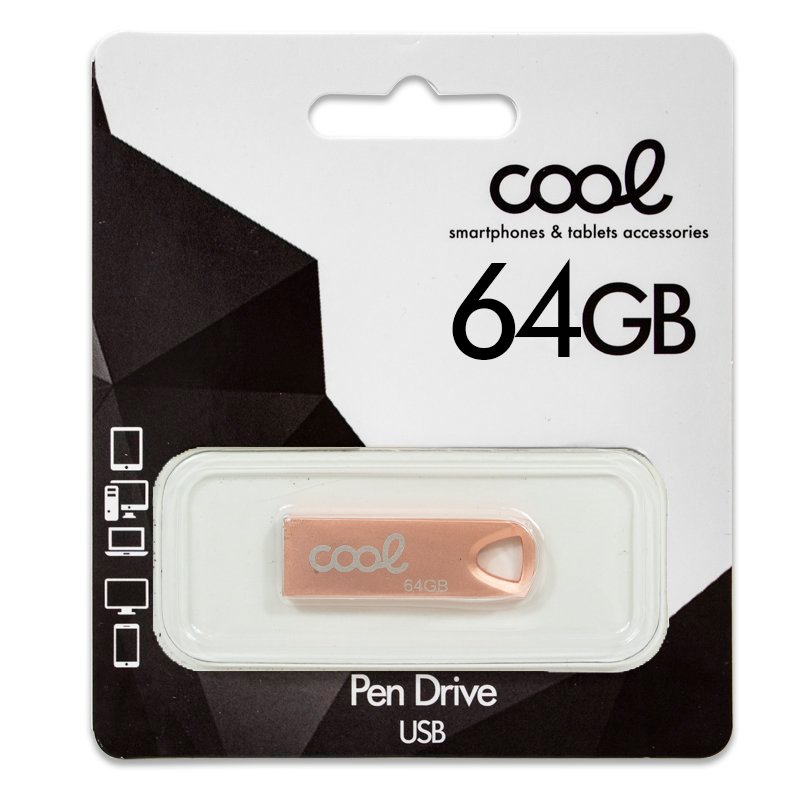 Pen Drive USB x64 GB 2.0 COOL Metal KEY Rose Gold