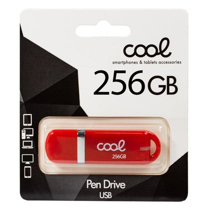 Pen Drive x USB 256 GB 2.0 COOL Cover Rojo