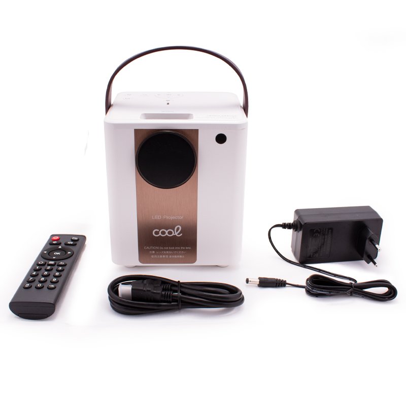 Proyector Compacto COOL Rainbow 3000 Lúmenes Altavoz Integrado + HDMI/SD/USB + Wifi Mirror (Blanco)