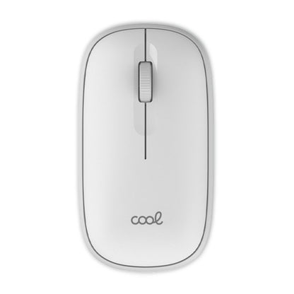 Ratón Inalámbrico COOL Slim Silencioso 2 en 1 (Bluetooth + Adap. USB) Blanco