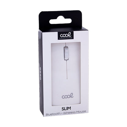 Ratón Inalámbrico COOL Slim Silencioso 2 en 1 (Bluetooth + Adap. USB) Blanco