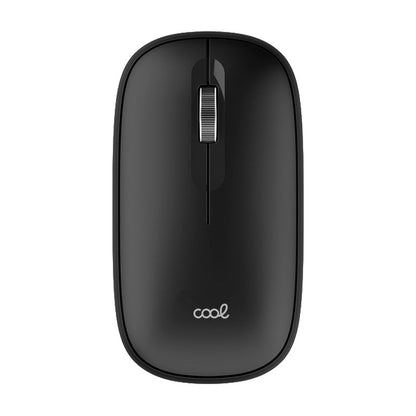 Ratón Inalámbrico COOL Slim Silencioso 2 en 1 (Bluetooth + Adap. USB) Negro