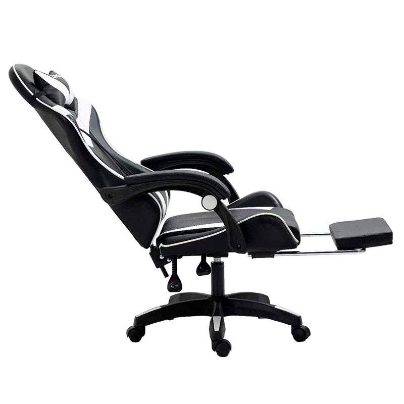 Sillón Gaming Premium COOL Rest Negro-Blanco (Reposapiés)