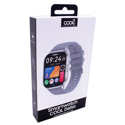 Smartwatch COOL Delta Silicona Gris (Amoled, Llamadas, Salud, Deporte)