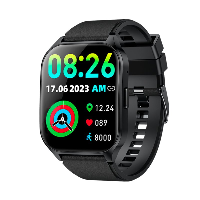 Smartwatch COOL Pantalla Amoled Curved Silicona Negro (Llamadas, Salud, Deporte)