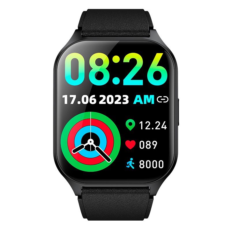 Smartwatch COOL Pantalla Amoled Curved Silicona Negro (Llamadas, Salud, Deporte)