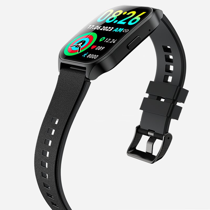 Smartwatch COOL Pantalla Amoled Curved Silicona Negro (Llamadas, Salud, Deporte)