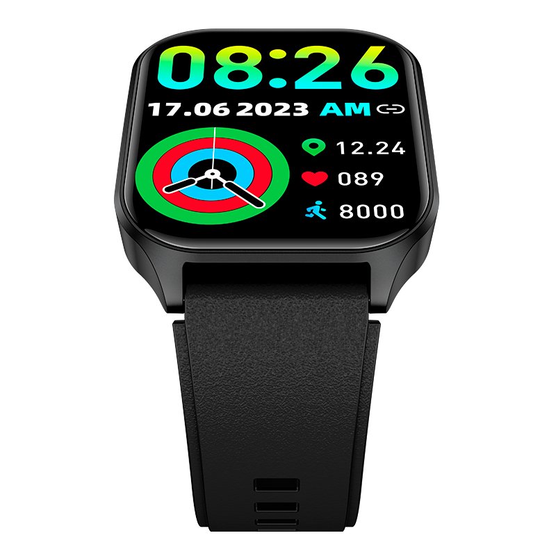 Smartwatch COOL Pantalla Amoled Curved Silicona Negro (Llamadas, Salud, Deporte)