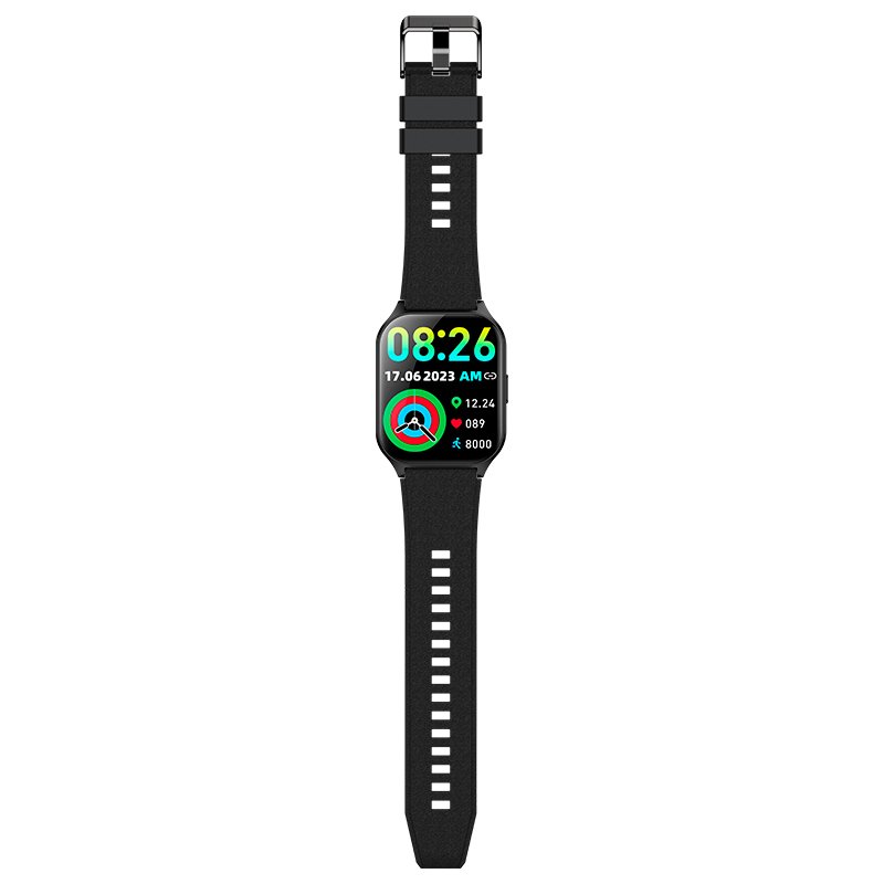 Smartwatch COOL Pantalla Amoled Curved Silicona Negro (Llamadas, Salud, Deporte)